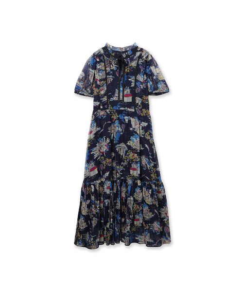 Rose Tiara / ローズティアラ ミニ丈・ひざ丈ワンピース | パリプリントワンピース | 詳細16