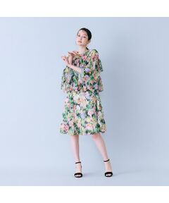 Rose Tiara / ローズティアラ ミニ丈・ひざ丈ワンピース | モザイクフラワープリントワンピース