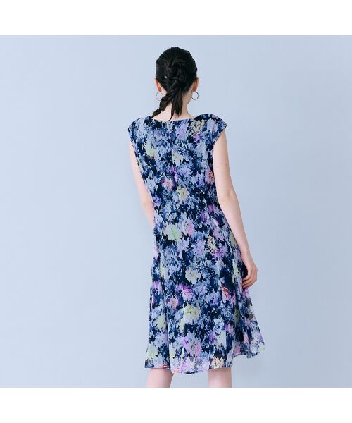 Rose Tiara / ローズティアラ ミニ丈・ひざ丈ワンピース | モザイクフラワープリントワンピース | 詳細10
