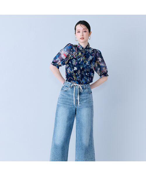 Rose Tiara / ローズティアラ シャツ・ブラウス | パリプリントリボンタイ付きブラウス | 詳細14