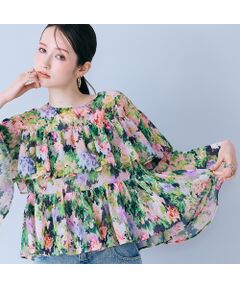 Rose Tiara / ローズティアラ シャツ・ブラウス | モザイクフラワープリントブラウス