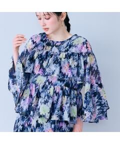 Rose Tiara / ローズティアラ シャツ・ブラウス | モザイクフラワープリントブラウス