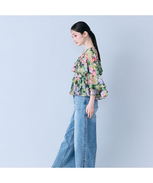 Rose Tiara / ローズティアラ シャツ・ブラウス | モザイクフラワープリントブラウス | 詳細8