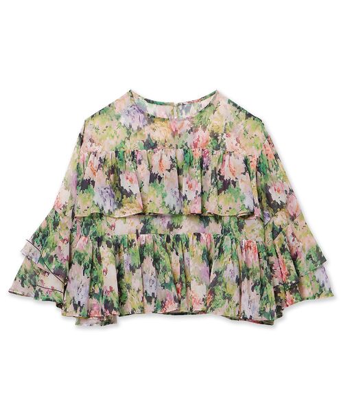 Rose Tiara / ローズティアラ シャツ・ブラウス | モザイクフラワープリントブラウス | 詳細17