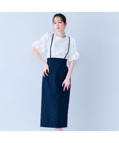 Rose Tiara / ローズティアラ ミニ・ひざ丈スカート | ショルダーストラップ付きタイトスカート