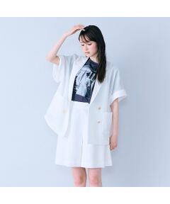 Rose Tiara / ローズティアラ テーラードジャケット | ハーフスリーブダブルシアージャケット