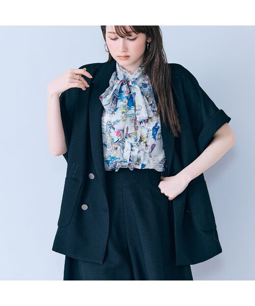 Rose Tiara / ローズティアラ テーラードジャケット | ハーフスリーブダブルシアージャケット | 詳細9