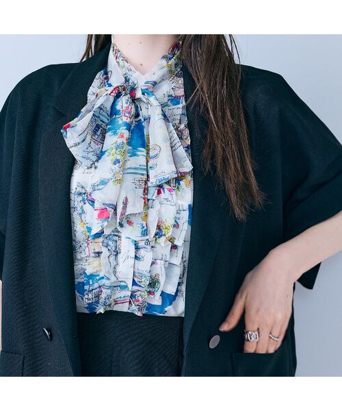 Rose Tiara / ローズティアラ テーラードジャケット | ハーフスリーブダブルシアージャケット | 詳細13