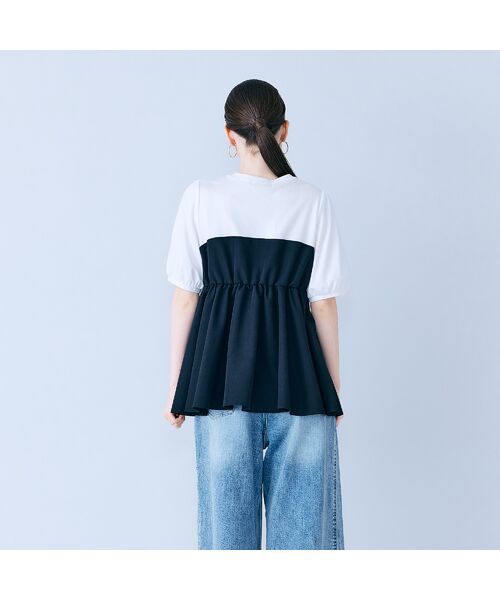 Rose Tiara / ローズティアラ カットソー | タックリボン異素材カットソー | 詳細5