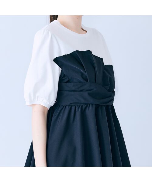 Rose Tiara / ローズティアラ カットソー | タックリボン異素材カットソー | 詳細7