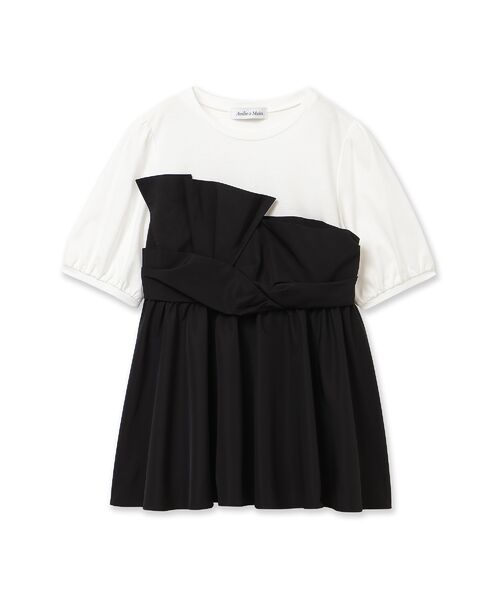 Rose Tiara / ローズティアラ カットソー | タックリボン異素材カットソー | 詳細8