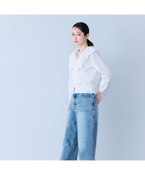 Rose Tiara / ローズティアラ ニット・セーター | ミルフィーユラッフルカラーカーディガン | 詳細1