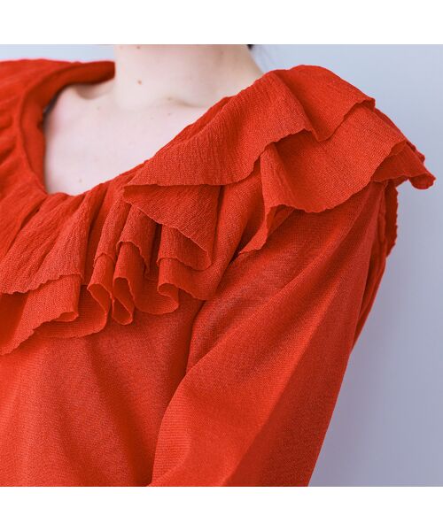 Rose Tiara / ローズティアラ ニット・セーター | ミルフィーユラッフルカラーカーディガン | 詳細13