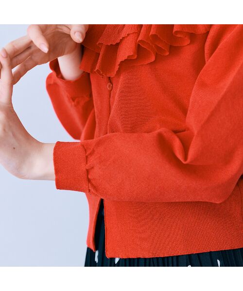 Rose Tiara / ローズティアラ ニット・セーター | ミルフィーユラッフルカラーカーディガン | 詳細14