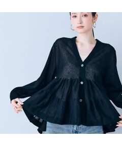 Rose Tiara / ローズティアラ カーディガン・ボレロ | シアーティアードニットカーディガン