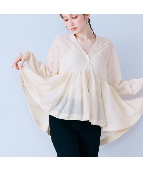 Rose Tiara / ローズティアラ カーディガン・ボレロ | シアーティアードニットカーディガン | 詳細1