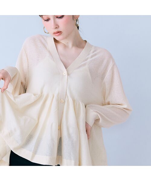 Rose Tiara / ローズティアラ カーディガン・ボレロ | シアーティアードニットカーディガン | 詳細3