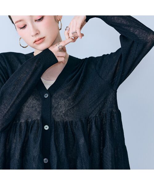 Rose Tiara / ローズティアラ カーディガン・ボレロ | シアーティアードニットカーディガン | 詳細11