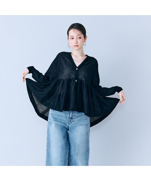 Rose Tiara / ローズティアラ カーディガン・ボレロ | シアーティアードニットカーディガン | 詳細15