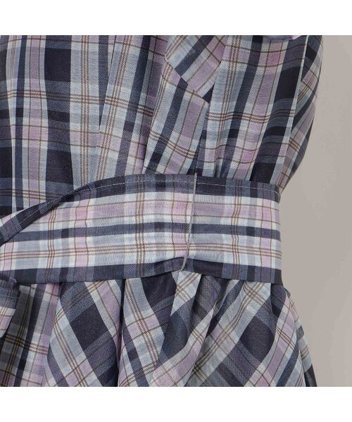 Rose Tiara / ローズティアラ ミニ丈・ひざ丈ワンピース | マドラスチェック風プリントワンピース | 詳細15