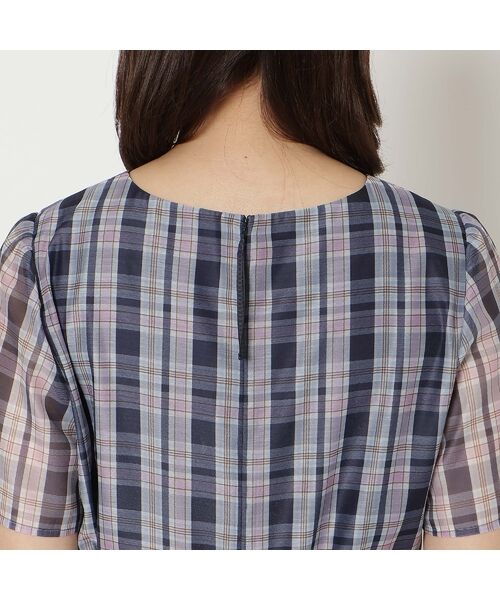 Rose Tiara / ローズティアラ ミニ丈・ひざ丈ワンピース | マドラスチェック風プリントワンピース | 詳細16