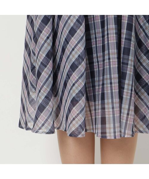 Rose Tiara / ローズティアラ ミニ丈・ひざ丈ワンピース | マドラスチェック風プリントワンピース | 詳細17