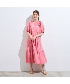 Rose Tiara / ローズティアラ ミニ丈・ひざ丈ワンピース | 【接触冷感/UVカット/遮熱】ティアードマキシワンピース