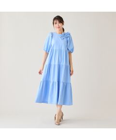 Rose Tiara / ローズティアラ ミニ丈・ひざ丈ワンピース | 【接触冷感/UVカット/遮熱】ティアードマキシワンピース