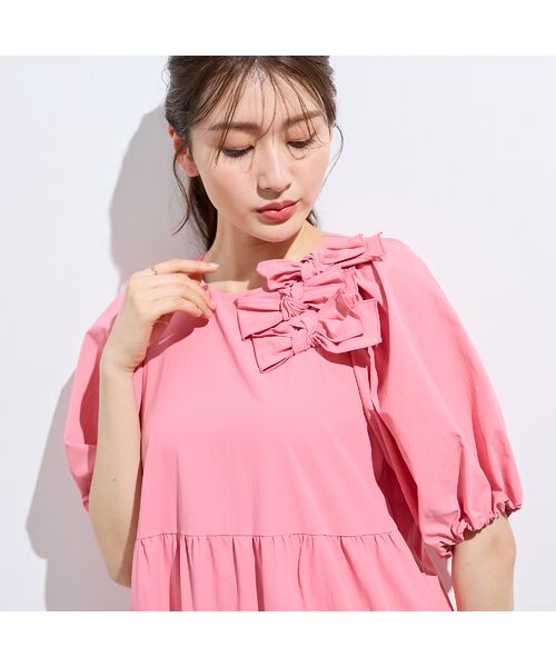 Rose Tiara / ローズティアラ ミニ丈・ひざ丈ワンピース | 【接触冷感/UVカット/遮熱】ティアードマキシワンピース | 詳細1