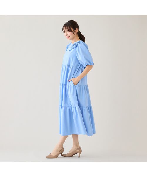 Rose Tiara / ローズティアラ ミニ丈・ひざ丈ワンピース | 【接触冷感/UVカット/遮熱】ティアードマキシワンピース | 詳細4