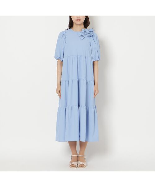 Rose Tiara / ローズティアラ ミニ丈・ひざ丈ワンピース | 【接触冷感/UVカット/遮熱】ティアードマキシワンピース | 詳細9