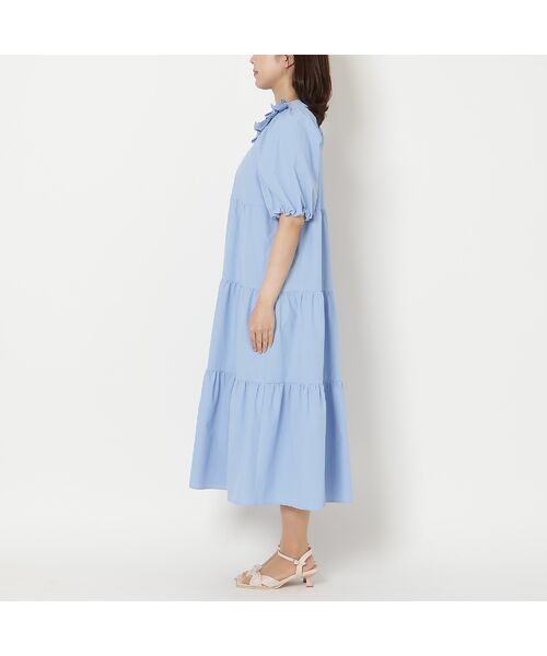 Rose Tiara / ローズティアラ ミニ丈・ひざ丈ワンピース | 【接触冷感/UVカット/遮熱】ティアードマキシワンピース | 詳細10