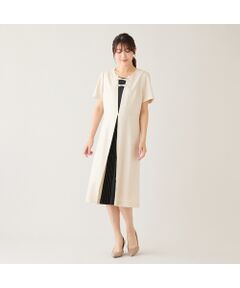 Rose Tiara / ローズティアラ ミニ丈・ひざ丈ワンピース | 【接触冷感/防シワ/イージーケア】フロントリボンワンピース