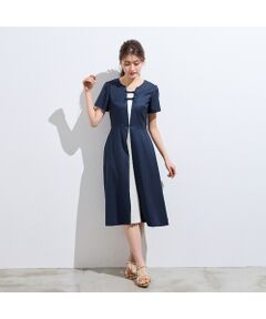 Rose Tiara / ローズティアラ ミニ丈・ひざ丈ワンピース | 【接触冷感/防シワ/イージーケア】フロントリボンワンピース