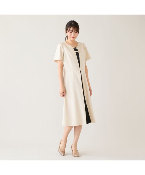 Rose Tiara / ローズティアラ ミニ丈・ひざ丈ワンピース | 【接触冷感/防シワ/イージーケア】フロントリボンワンピース | 詳細2