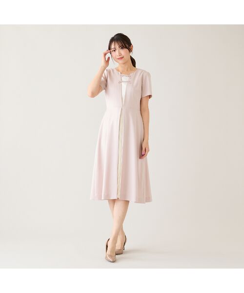 Rose Tiara / ローズティアラ ミニ丈・ひざ丈ワンピース | 【接触冷感/防シワ/イージーケア】フロントリボンワンピース | 詳細4