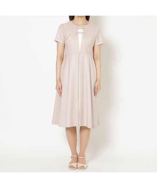 Rose Tiara / ローズティアラ ミニ丈・ひざ丈ワンピース | 【接触冷感/防シワ/イージーケア】フロントリボンワンピース | 詳細7