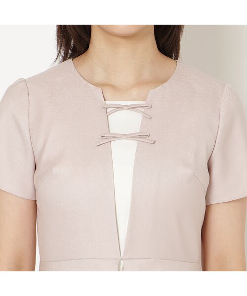 Rose Tiara / ローズティアラ ミニ丈・ひざ丈ワンピース | 【接触冷感/防シワ/イージーケア】フロントリボンワンピース | 詳細10