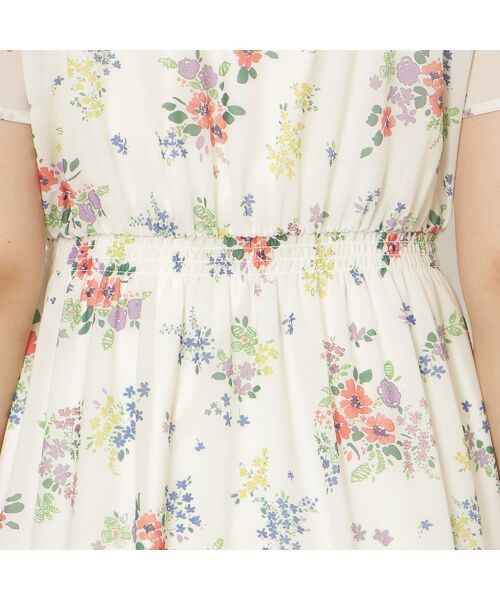Rose Tiara / ローズティアラ ミニ丈・ひざ丈ワンピース | フラワープリントカシュクール風ワンピース | 詳細16
