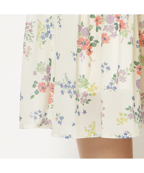 Rose Tiara / ローズティアラ ミニ丈・ひざ丈ワンピース | フラワープリントカシュクール風ワンピース | 詳細17
