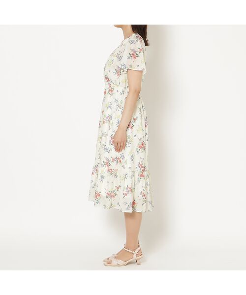 Rose Tiara / ローズティアラ ミニ丈・ひざ丈ワンピース | フラワープリントカシュクール風ワンピース | 詳細10