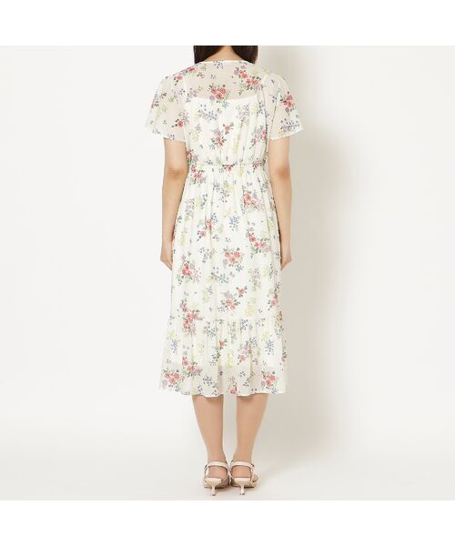 Rose Tiara / ローズティアラ ミニ丈・ひざ丈ワンピース | フラワープリントカシュクール風ワンピース | 詳細11