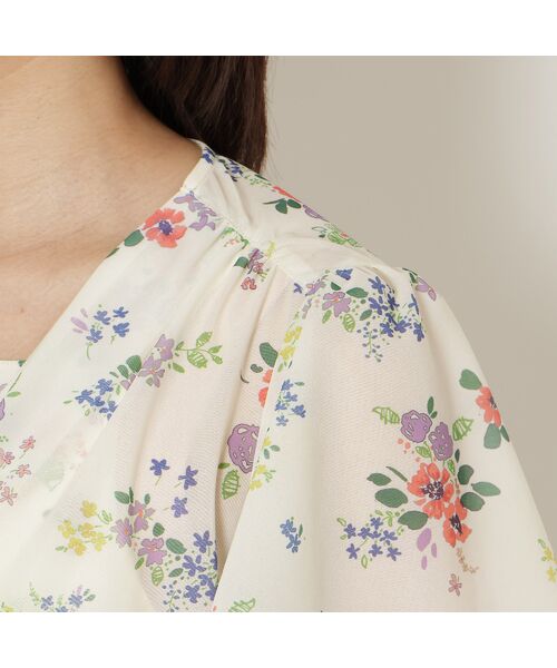 Rose Tiara / ローズティアラ ミニ丈・ひざ丈ワンピース | フラワープリントカシュクール風ワンピース | 詳細13