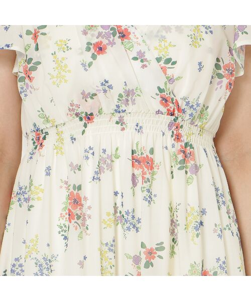 Rose Tiara / ローズティアラ ミニ丈・ひざ丈ワンピース | フラワープリントカシュクール風ワンピース | 詳細15