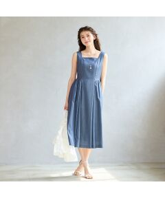 Rose Tiara / ローズティアラ ミニ丈・ひざ丈ワンピース | 【接触冷感】バックシャーリングジャンパースカート