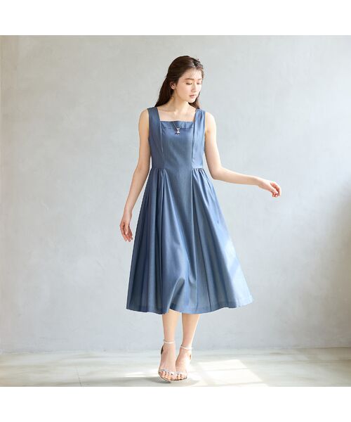 Rose Tiara / ローズティアラ ミニ丈・ひざ丈ワンピース | 【接触冷感】バックシャーリングジャンパースカート | 詳細1