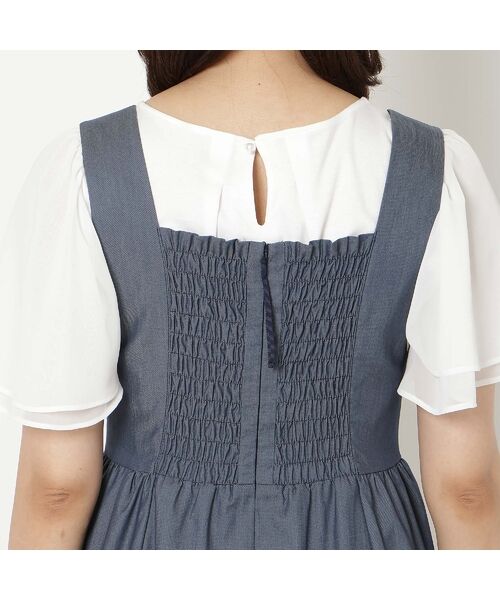 Rose Tiara / ローズティアラ ミニ丈・ひざ丈ワンピース | 【接触冷感】バックシャーリングジャンパースカート | 詳細16