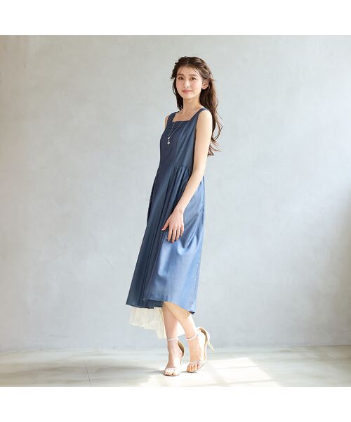 Rose Tiara / ローズティアラ ミニ丈・ひざ丈ワンピース | 【接触冷感】バックシャーリングジャンパースカート | 詳細2