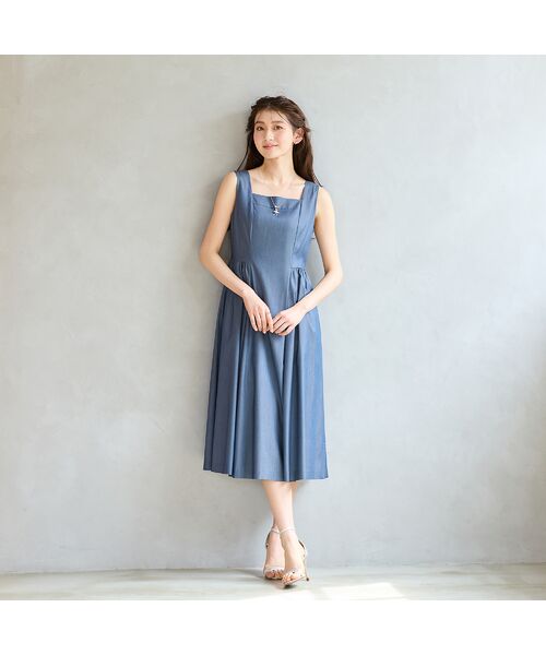 Rose Tiara / ローズティアラ ミニ丈・ひざ丈ワンピース | 【接触冷感】バックシャーリングジャンパースカート | 詳細6