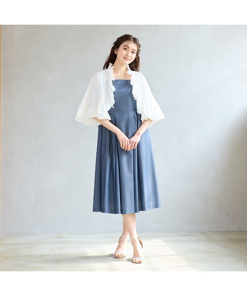 Rose Tiara / ローズティアラ ミニ丈・ひざ丈ワンピース | 【接触冷感】バックシャーリングジャンパースカート | 詳細7